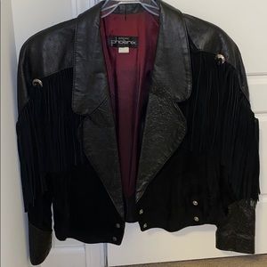 Genuine Leather Fringe Jacket